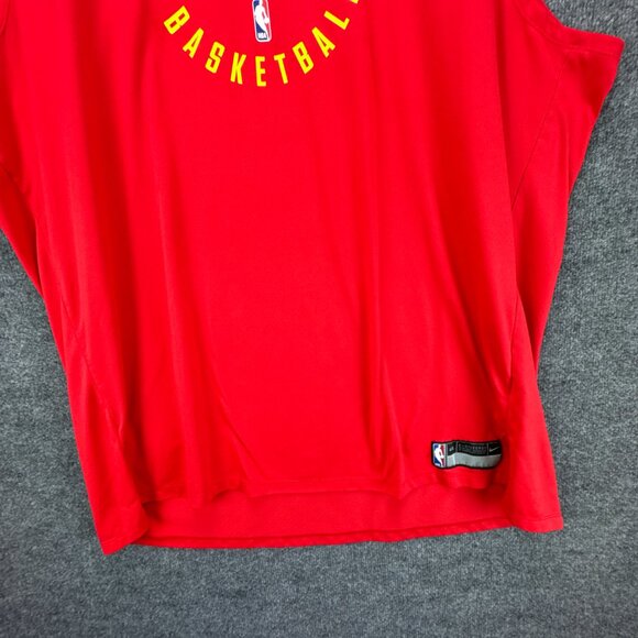 Nike Atlanta Hawks NBA Team-Issued Dri-Fit Practice Jersey 4XL Red 2017 HSE RARE - Picture 3 of 14